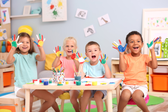 Ein typischer Tag in einem der Kindergärten in Deutschland.